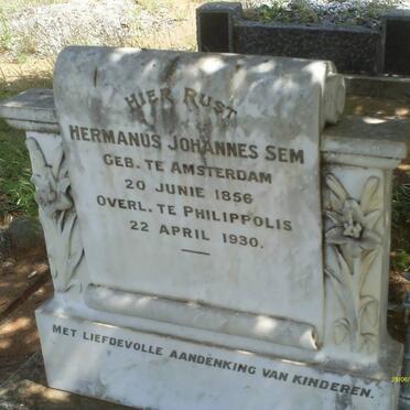 SEM Hermanus Johannes 1856-1930
