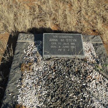 STEYN Anna M. 1881-1962