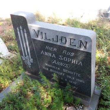 VILJOEN Anna Sophia voorheen SCHUTTE nee BOSHOFF 1905-1973