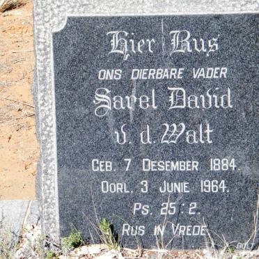 WALT Sarel David, v.d. 1884-1964