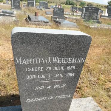 WEIDEMAN Martha J. 1928-1964