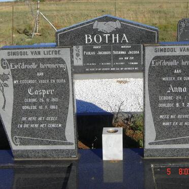 BOTHA Casper 1913-1983 &amp; Anna 1921-2005