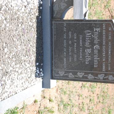 BOTHA Engela Carolina nee FOURIE 1902-1981