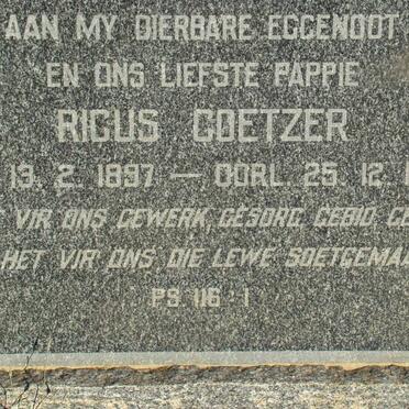 COETZER Ricus 1897-1960