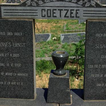 COETZEE Johannes Ernst 1899-1962 &amp; Susanna Maria SCHOLTZ 1894-1974