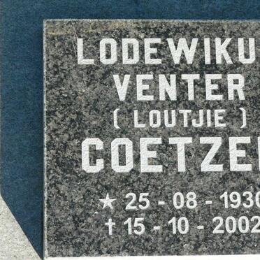 COETZEE Lodewikus Venter 1930-2002