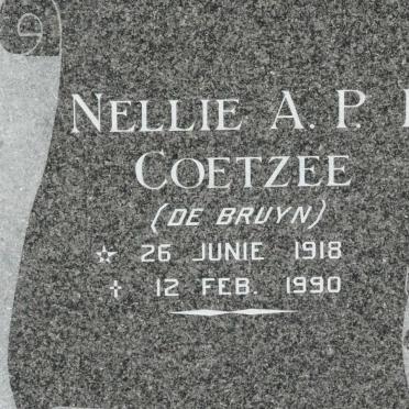 COETZEE Gert D.J. 1909-1992 &amp; Nellie A.P.E. DE BRUYN 1918-1990