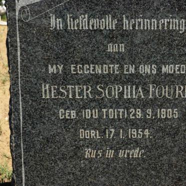 FOURIE Hester Sophia nee du TOIT 1905-1954