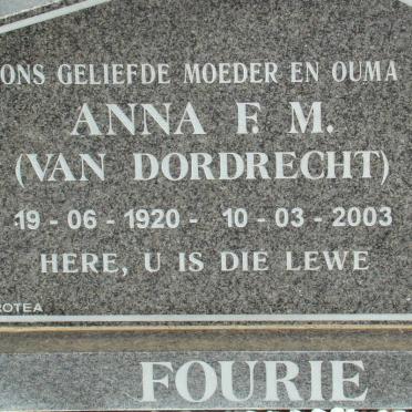 FOURIE Anna F.M. 1920-2003