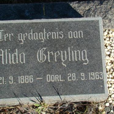 GREYLING Alida 1886-1963