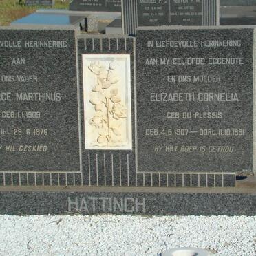 HATTINGH George Marthinus 1908-1976 &amp; Elizabeth Cornelia DU PLESSIS 1907-1961
