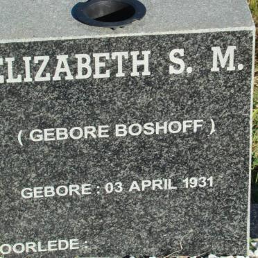 HATTINGH Elizabeth S.M. nee BOSHOFF 1931-