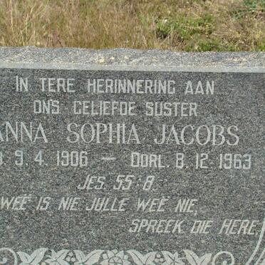 JACOBS Anna Sophia 1906-1963