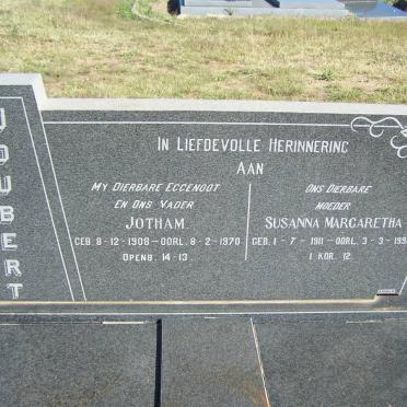 JOUBERT Jotham 1908-1970 &amp; Susanna Margaretha 1911-1998