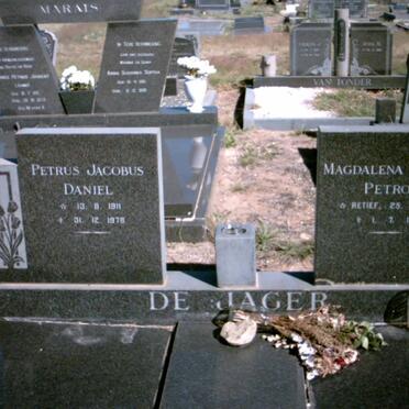 JAGER Petrus Jacobus Daniel, de 1911-1978 &amp; Magdalena Petronella RETIEF 1914-1988