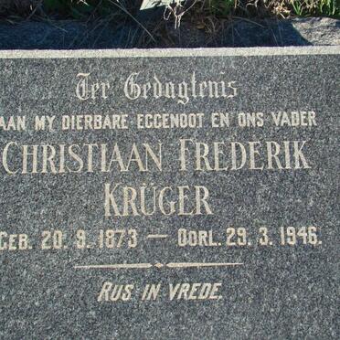 KRÜGER Christiaan Frederik 1873-1946