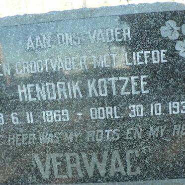 KOTZEE Hendrik 1869-1937