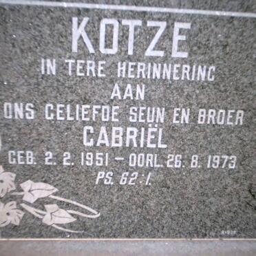 KOTZE Gabriel 1951-1973