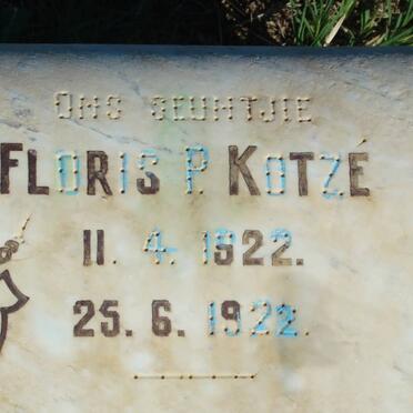 KOTZÉ Floris P. 1922-1922