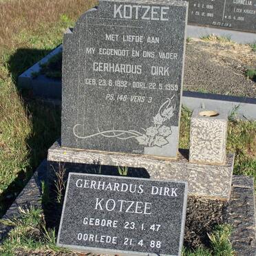 KOTZEE Gerhardus Dirk 1892-1959 :: KOTZEE Gerhardus Dirk 1947-1988