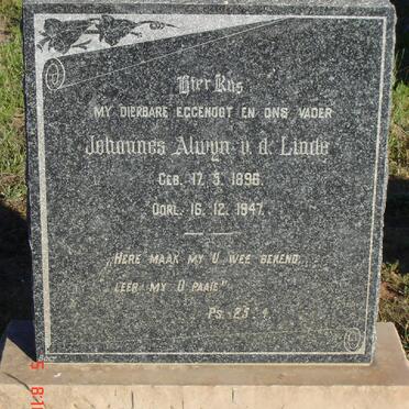 LINDE Johannes Alwyn, v.d. 1896-1947