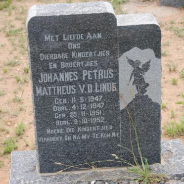 LINDE Johannes Petrus, v.d. 1947-1947 :: v.d. LINDE Mattheus 1951-1952
