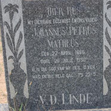 LINDE Johannes Petrus Matheus, v.d. 1866-1950