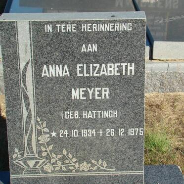 MEYER Anna Elizabeth geb HATTINGH 1934-1976