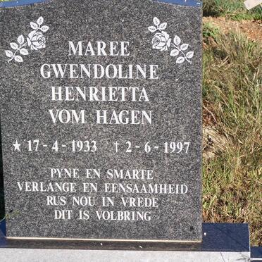 MAREE Gwendoline Henrietta nee VOM HAGEN 1933-1997