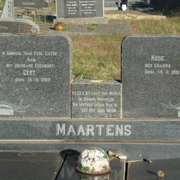 MAARTENS Gert -1959 &amp; Kosie CILLIERS -1991