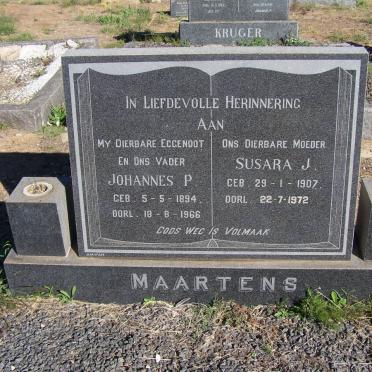 MAARTENS Johannes P. 1894-1966 &amp; Susanna J. 1907-1972