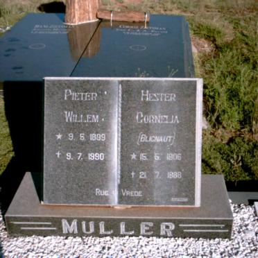 MULLER Pieter Willem 1899-1990 &amp; Hester Cornelia BLIGNAUT 1906-1988 :: DU PLESSIS J.P.M. nee MULLER 1929-1999 