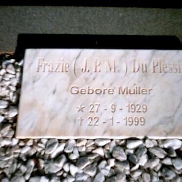 PLESSIS J.P.M., du nee MULLER 1929-1999