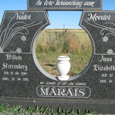 MARAIS Willem Sterrenberg 1894-1985 &amp; Anna Helena Elizabeth BESTER 1904-2002