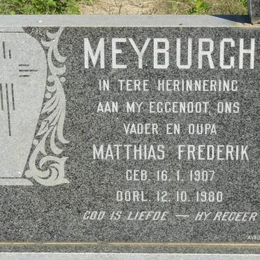 MEYBURGH Matthias Frederik 1907-1980