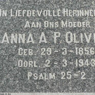 OLIVIER Anna A.P. 1856-1943
