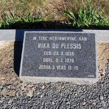 PLESSIS Rika, du 1936-1976