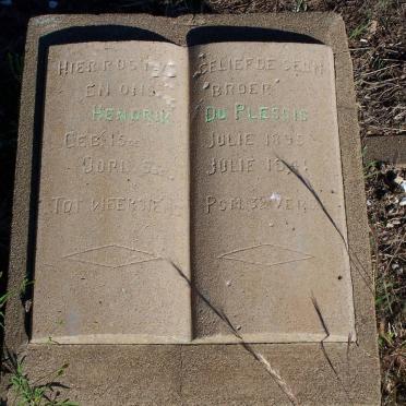 PLESSIS Hendrik, du 1895-1941