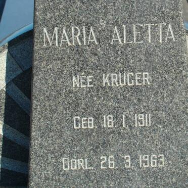 ROBERTS Maria Aletta nee KRUGER 1911-1963