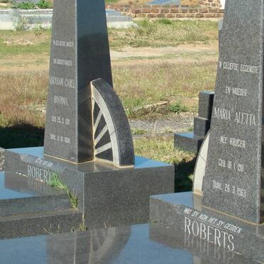 ROBERTS Abraham Carel Bothma 1911-1968 :: ROBERTS Maria Aletta nee KRUGER 1911-1963