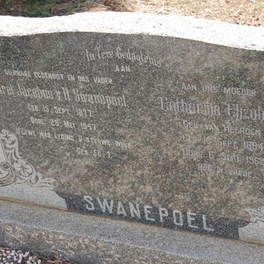 SWANEPOEL Karel Jacobus v.H. 1877-1947 &amp; Catharina Elizabeth VAN HEERDEN 1884-1962