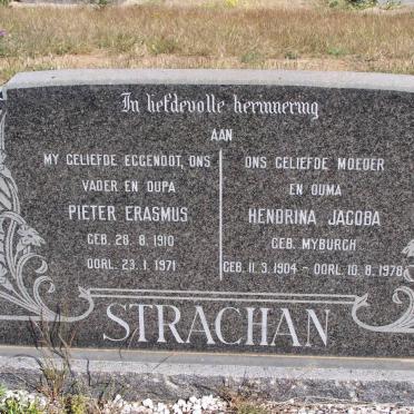 STRACHAN Pieter Erasmus 1910-1971 &amp; Hendrina Jacoba MYBURGH 1904-1978