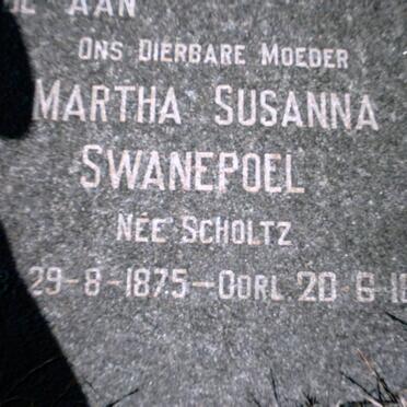 SWANEPOEL Johannes Frederick 1875-1952 &amp; Martha Susanna SCHOLTZ 1875-1965 