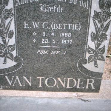 TONDER E.W.C., van 1898-1977