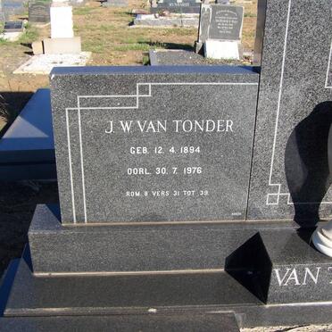 TONDER J.W., van 1894-1976 &amp; M.M.M. DIPPENAAR 1891-1980  