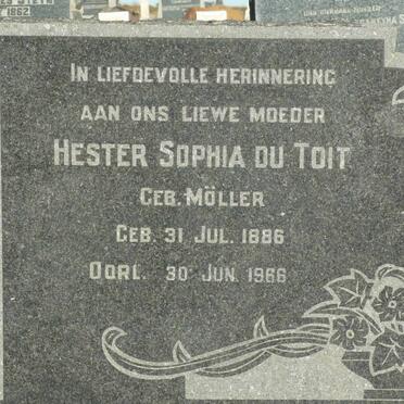 TOIT Hester Sophia, nee du MÖLLER 1886-1966
