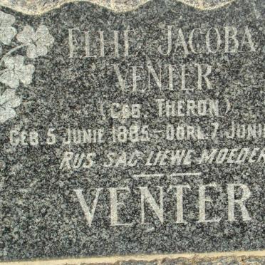 VENTER Ellie Jacoba nee THERON 1885-1944