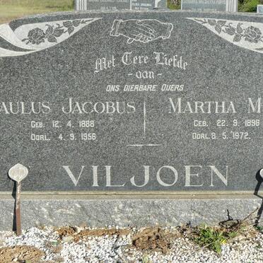 VILJOEN Paulus Jacobus 1888-1956 &amp; Martha M.M. 1896-1972