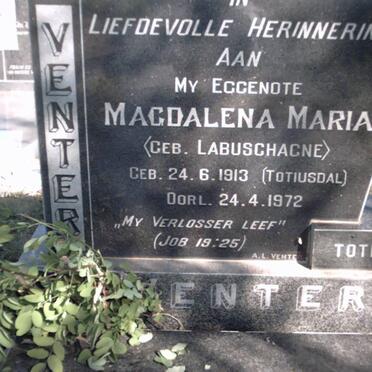 VENTER Magdalena Maria LABUSCHAGNE 1913-1972