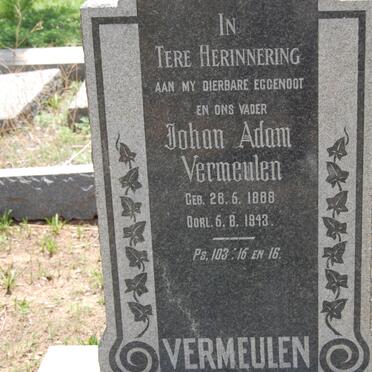 VERMEULEN Johan Adam 1888-1943